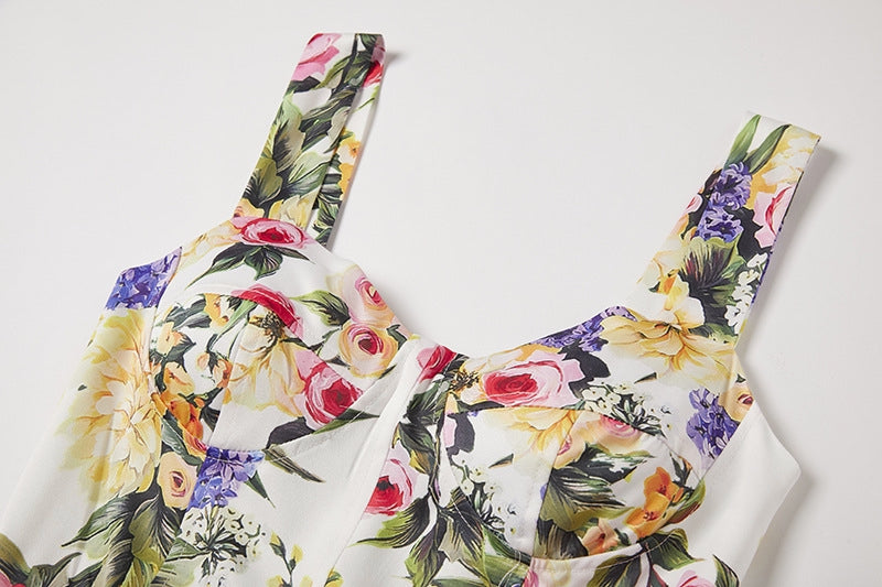 Enchanted Meadow Floral Midi Dress