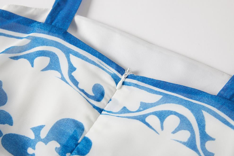 Azure Bloom Maxi Dress - 909280320318_BLUE