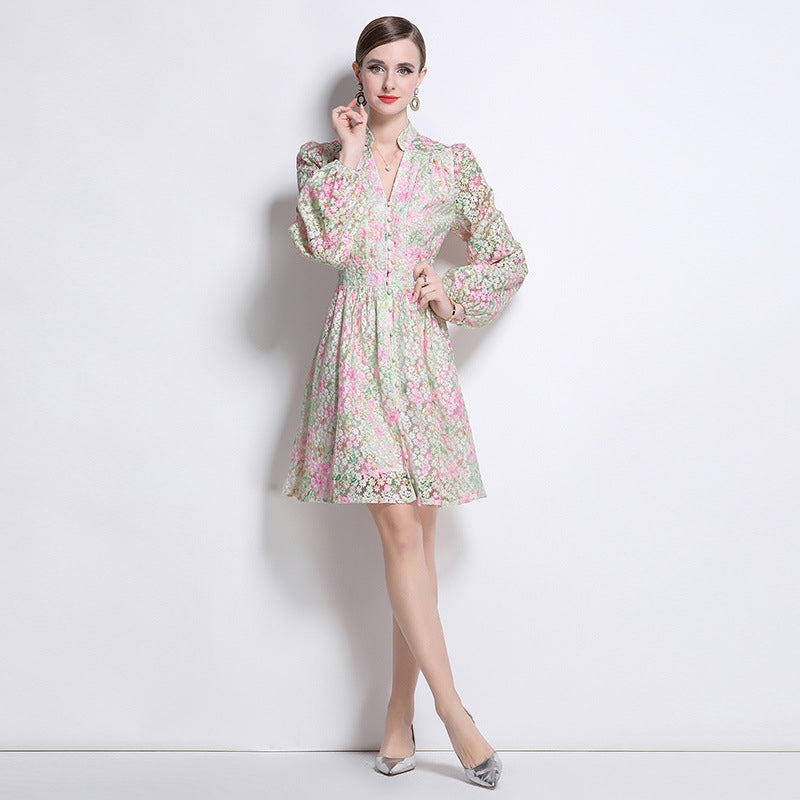 Blossom Lace Elegance Dress - 920435056806_GREEN