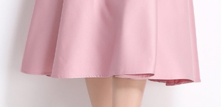 Graceful Pink A-Line Midi Dress