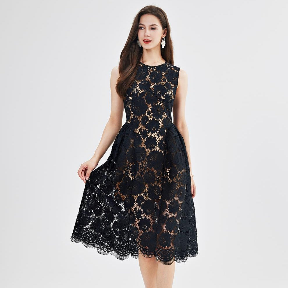 Black Elegance Lace Dress