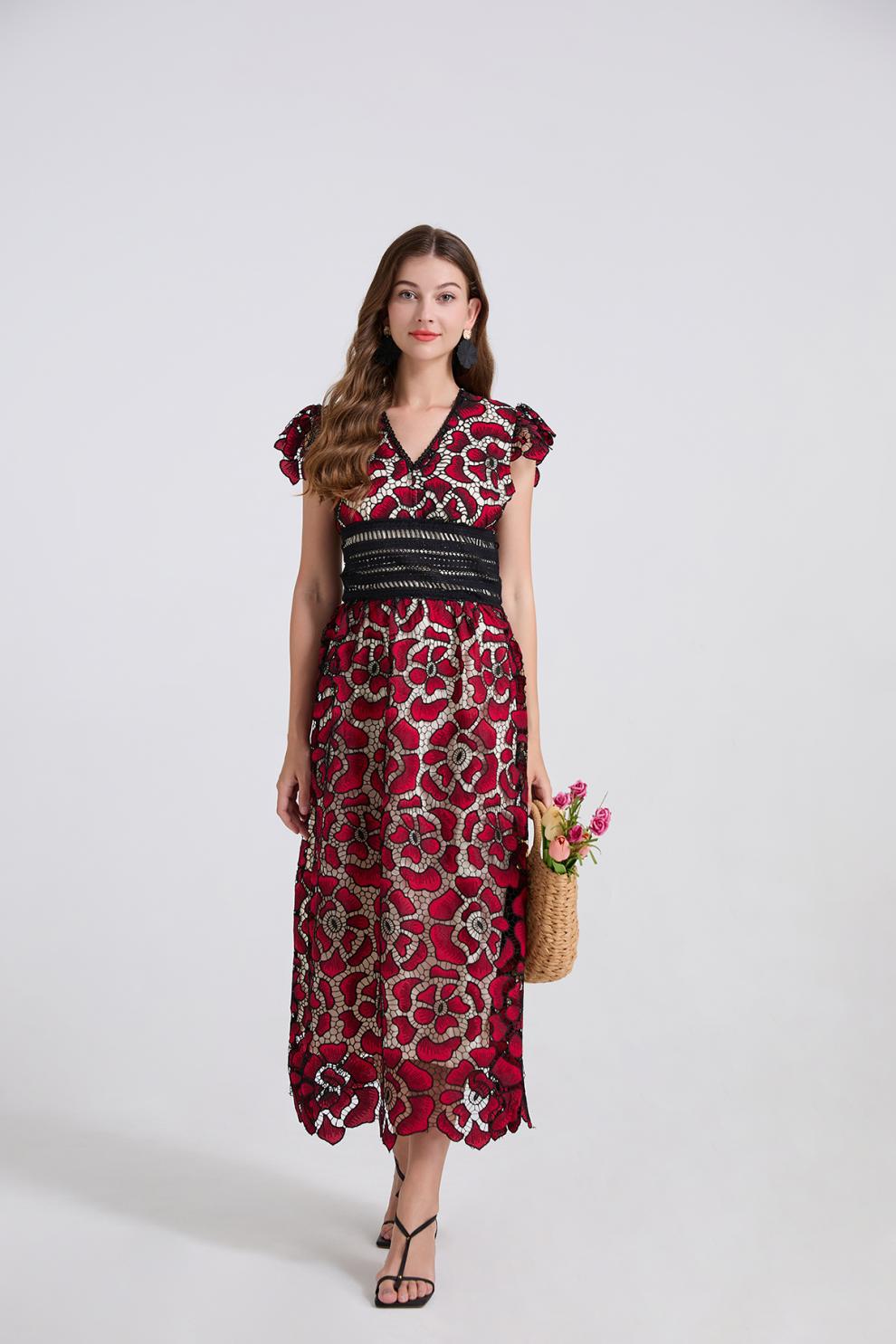 Ruby Passion Lace Midi - 915238273958_CLARET