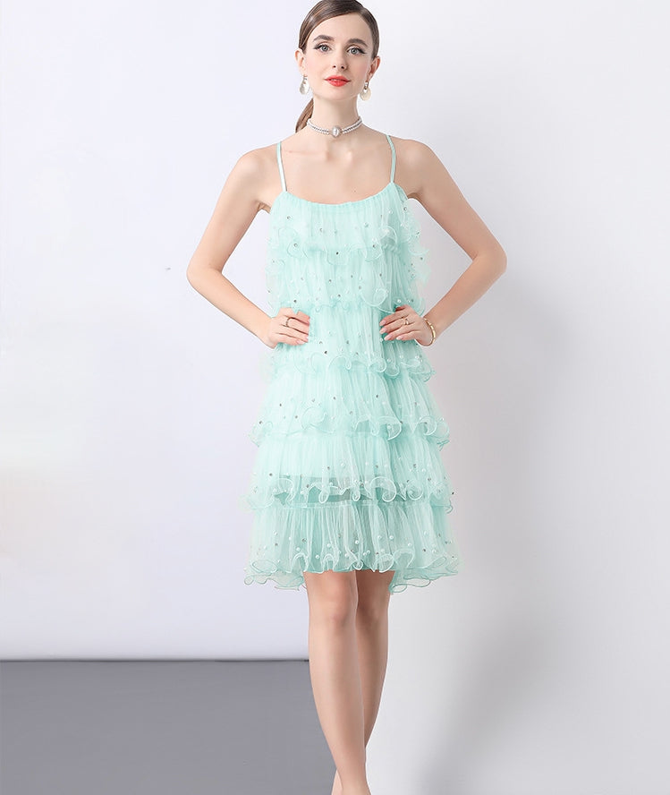 Mint Melody Ruffle Dress