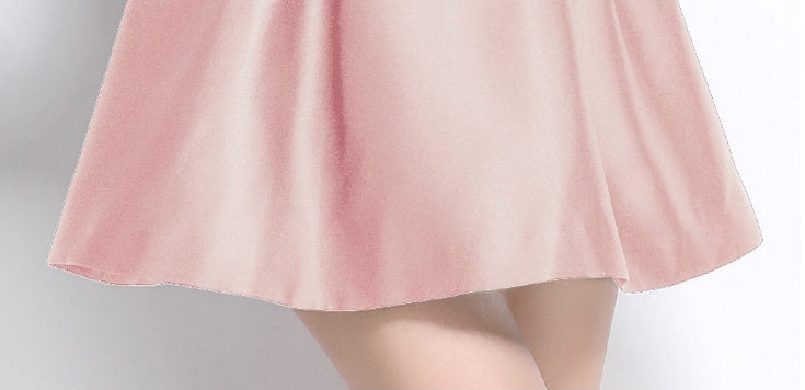 Blush Pearl-Neck Sleeveless Mini Dress - 899034048641_PINK