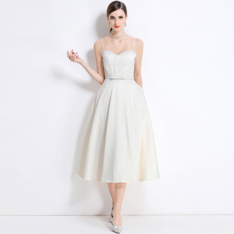 Apricot Sweetheart Midi Dress