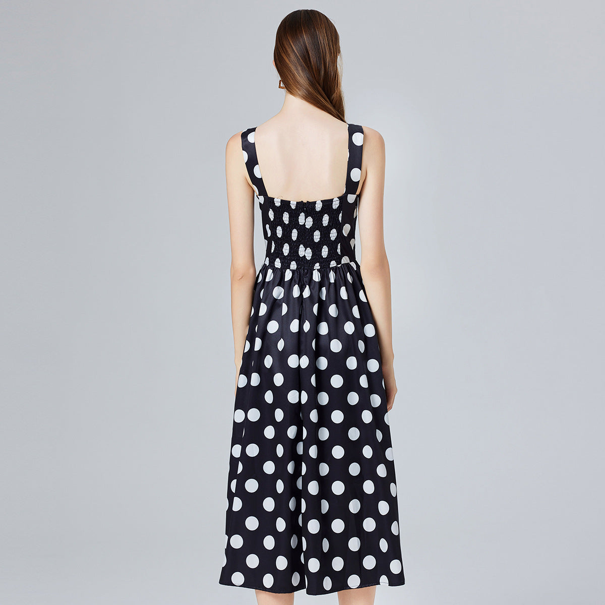 Vintage Polka Dot Midi Dress