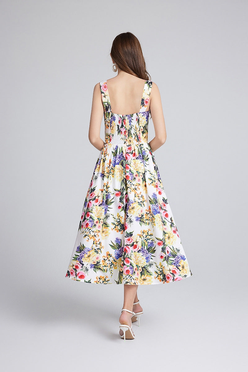 Enchanted Meadow Floral Midi Dress