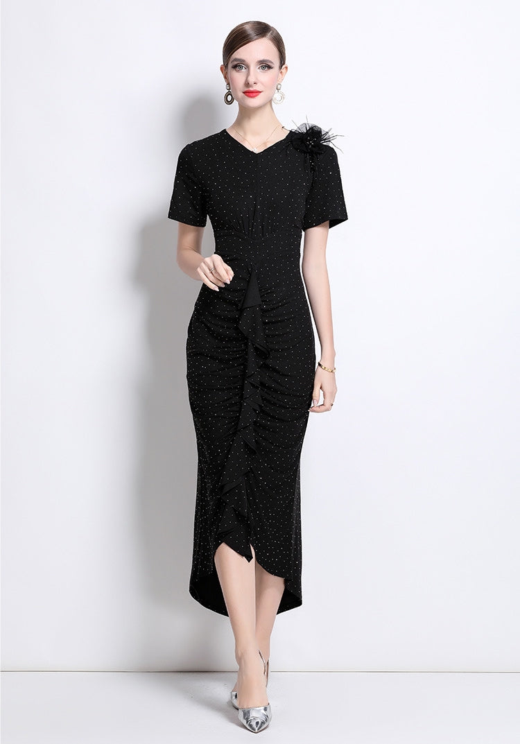 Black Embellished Bodycon Dress