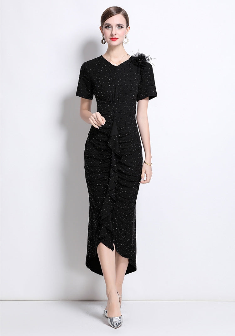 Black Embellished Bodycon Dress