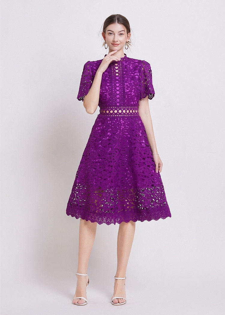 Elegant Lace Midi Dress