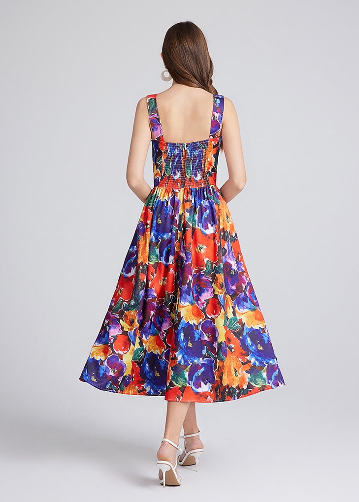 Radiant Garden Burst Midi Dress