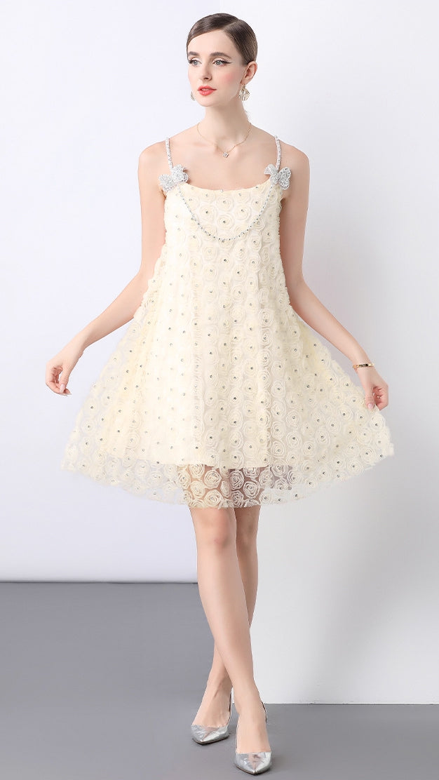 Buttercream Petal Charm A-Line Dress