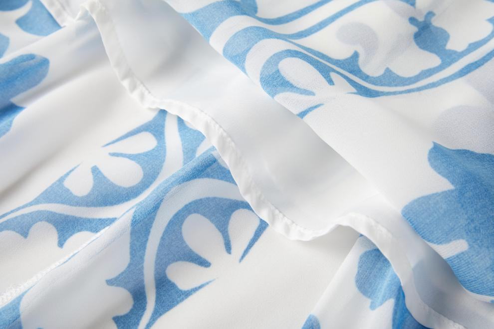 Azure Bloom Maxi Dress - 909280320318_BLUE