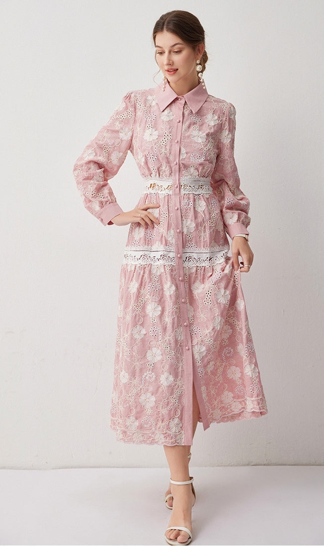 Rose Garden Lace Midi Dress