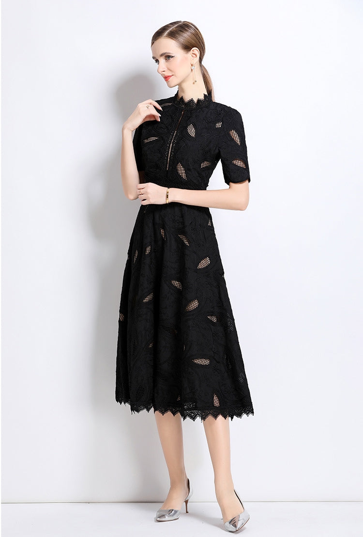 Black Whisper Lace Dress