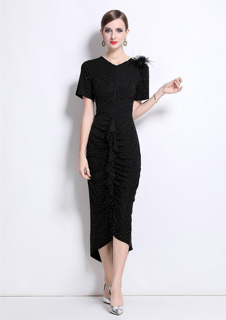 Black Embellished Bodycon Dress