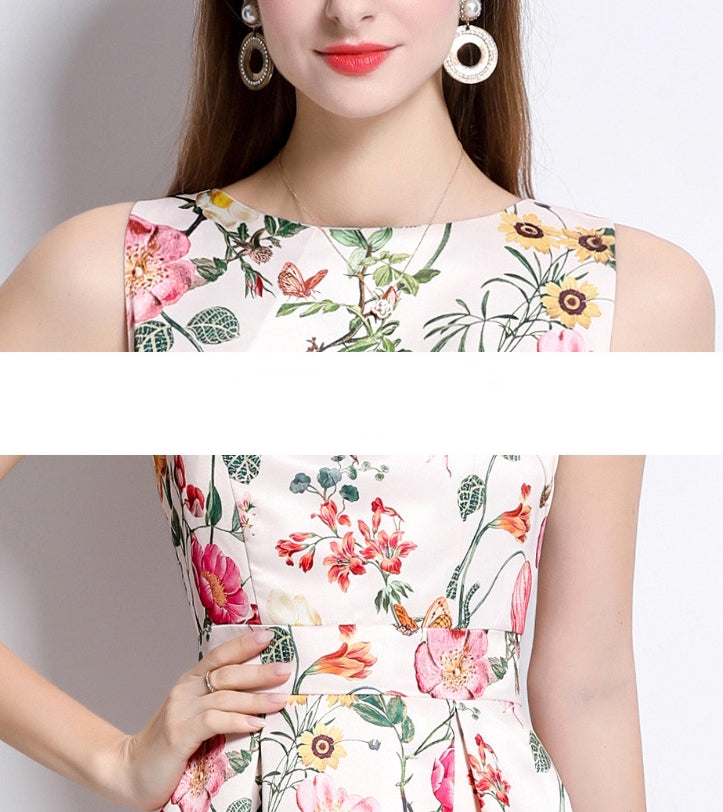 Bloom Elegance Floral Midi Dress
