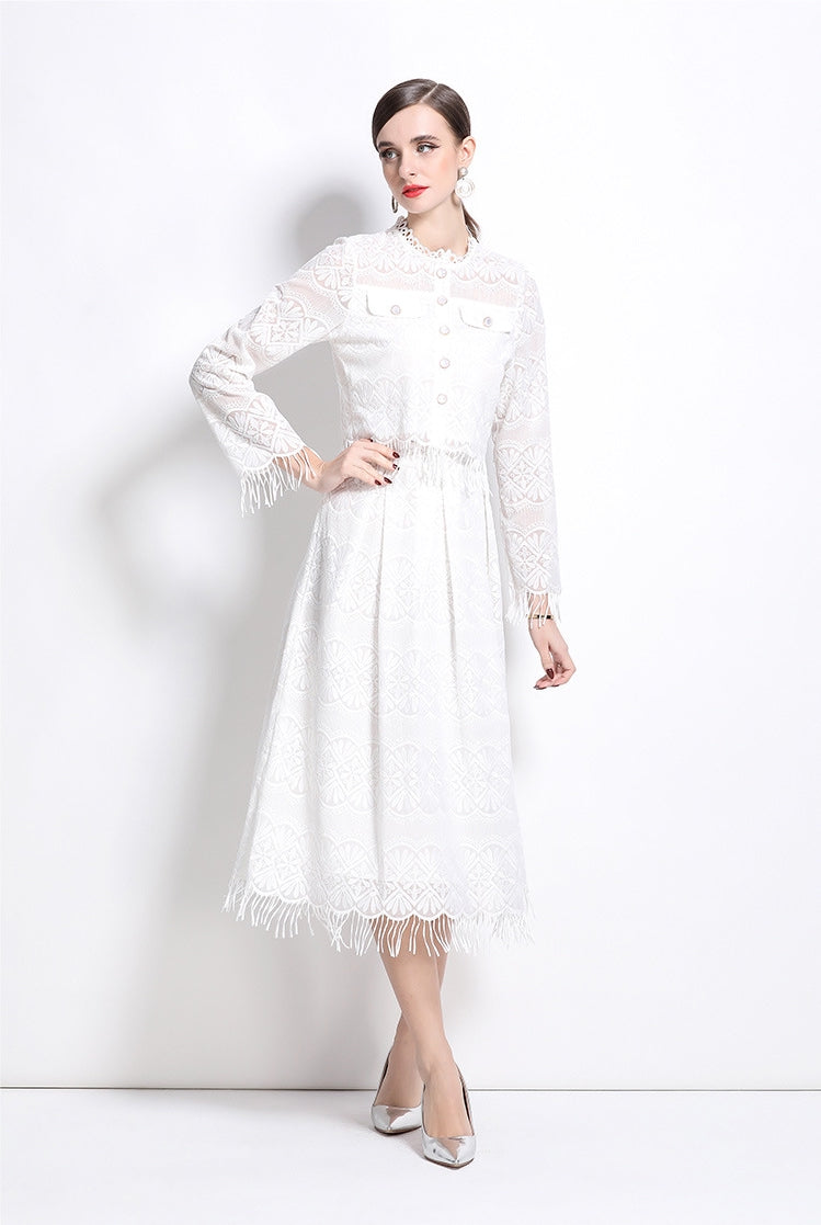 Dress set of White 2 Piece