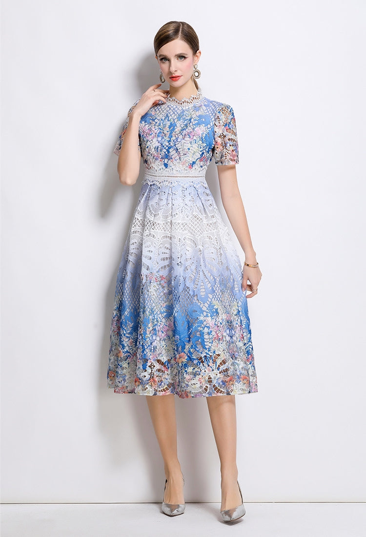 Elysian Bloom Lace Midi Dress