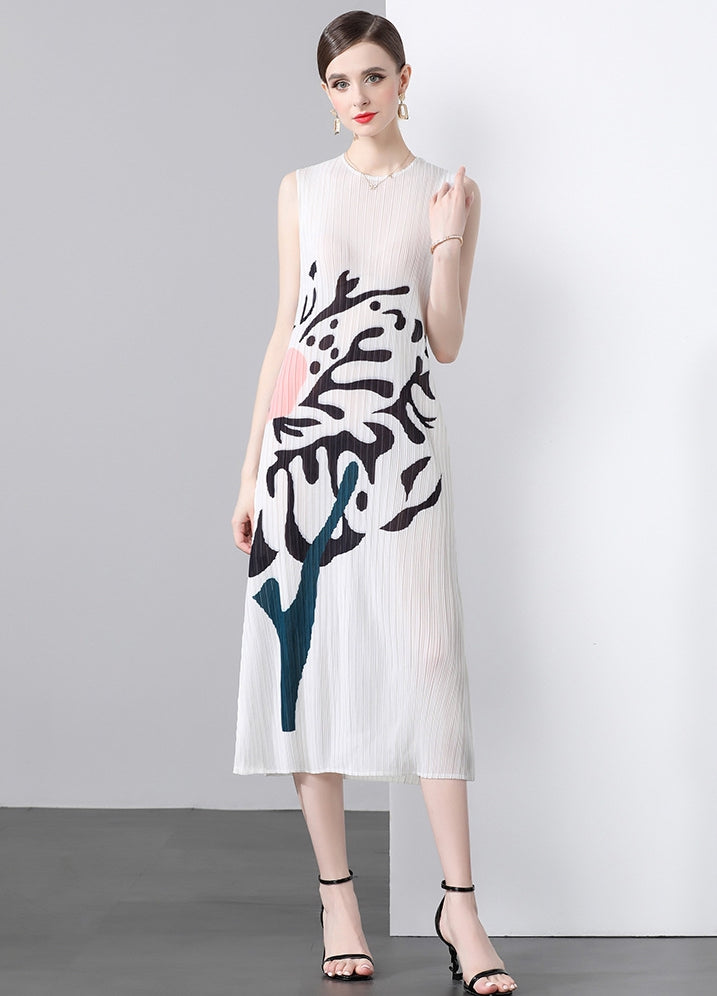 Base Bloom Pleated Midi Dress