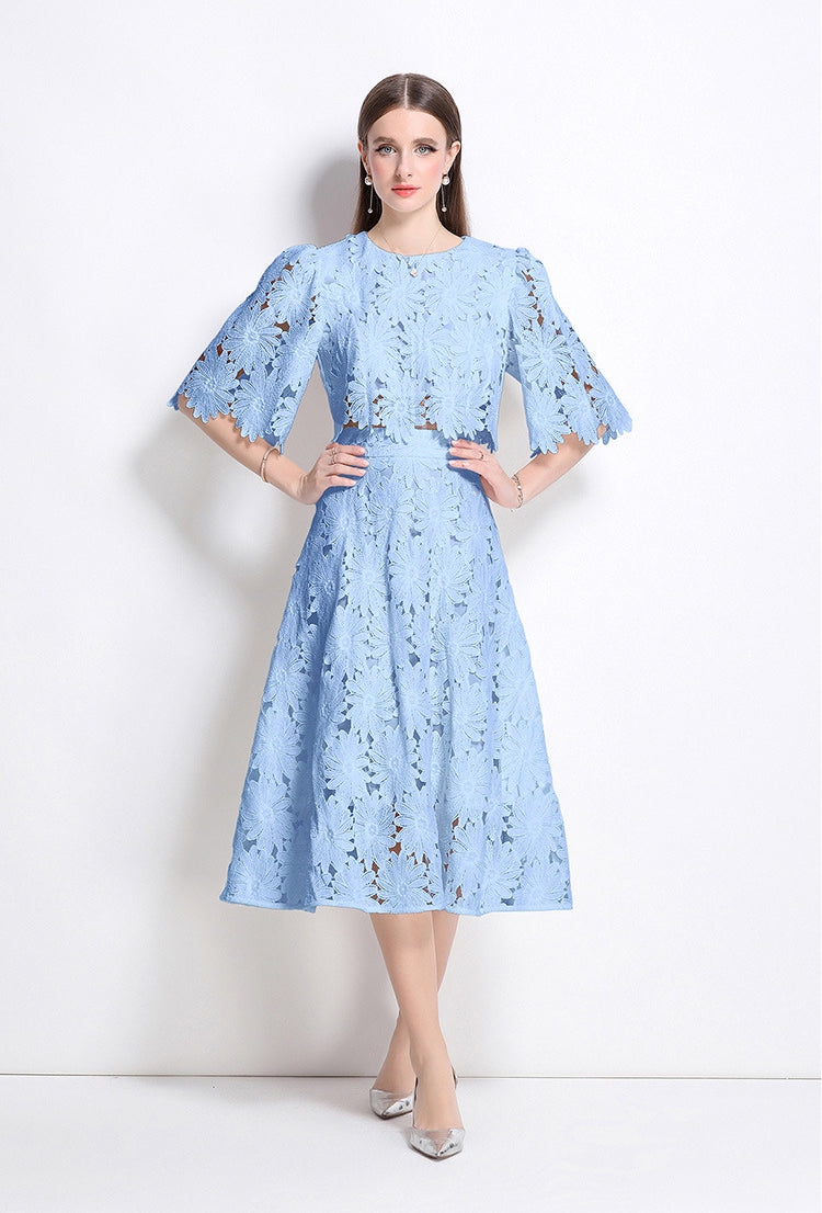 Celeste Bloom Two Piece Set - 906455894976_BLUE