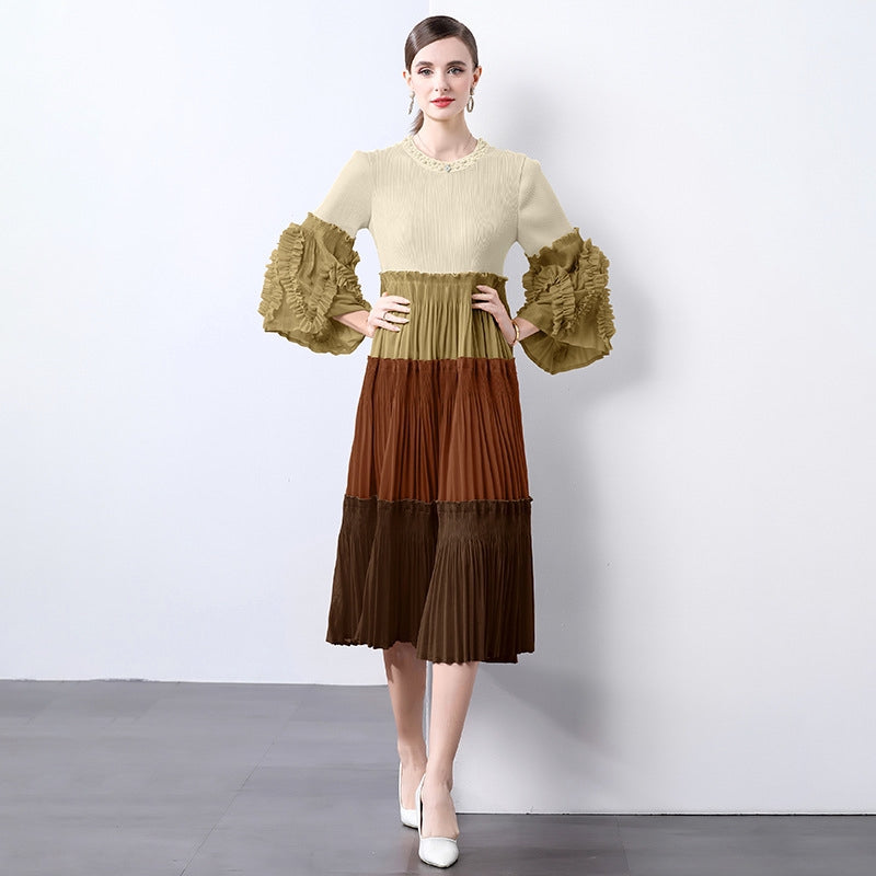 Boho Chic Tiered Pleated Dress