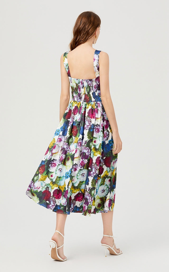 Bloom & Grace Floral Midi Dress