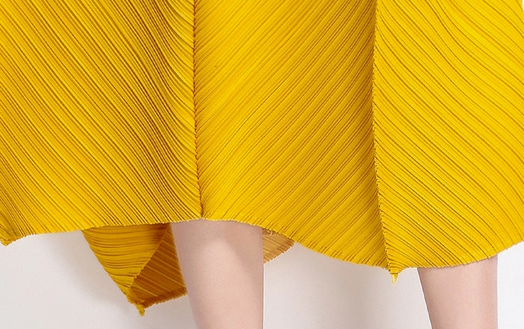 Radiant Yellow Floral Appliqué Dress