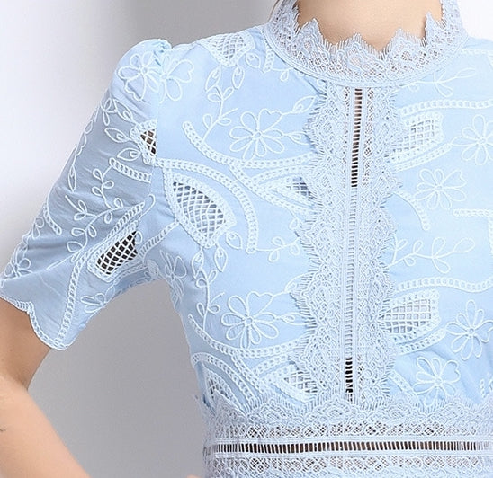 Frosted Bloom Lace Dress