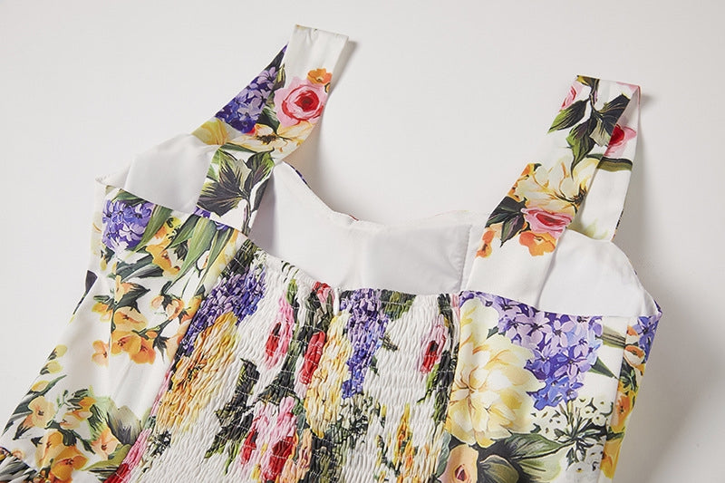 Enchanted Meadow Floral Midi Dress