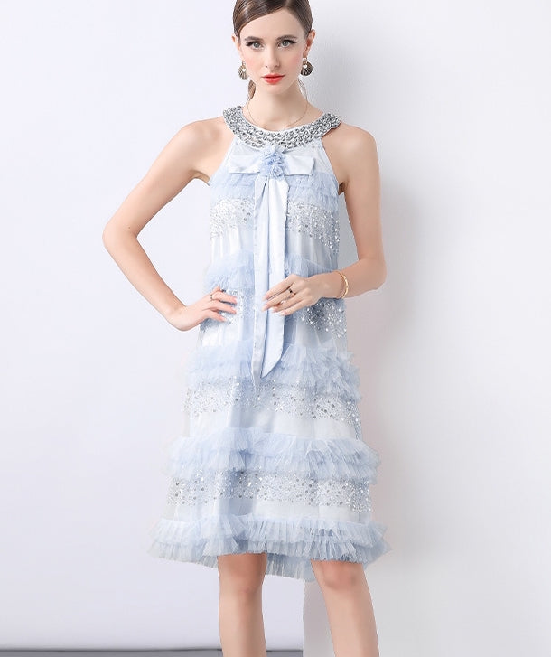 Bluebell Sparkle Tiered Dress