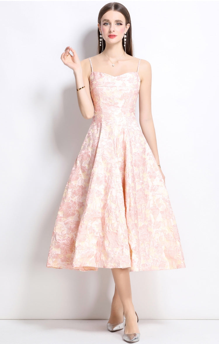 Blush Aurora Jacquard Dress
