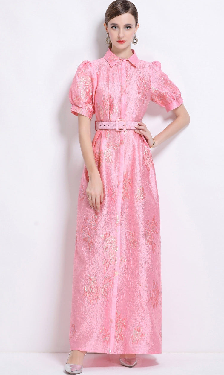Rose Elegance Maxi Dress