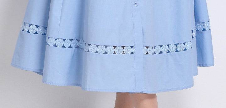 Sky Breeze Belted Shirt Dress
