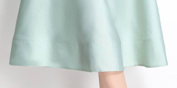 Mint Elegance Satin Midi Dress - 904961972192_MINTGREEN