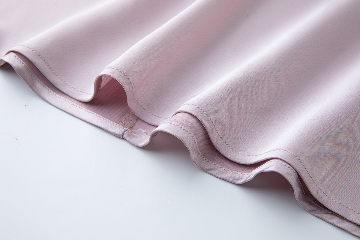 Halter Cutout Satin Maxi Dress – Blush Pink