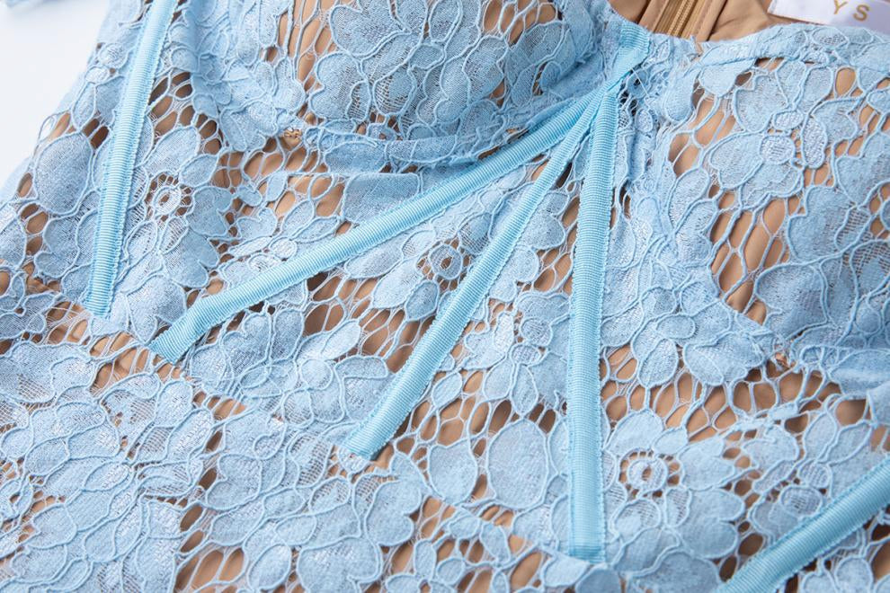 Bluebell Grace Floral Lace Midi Dress - 912087138600_BLUE