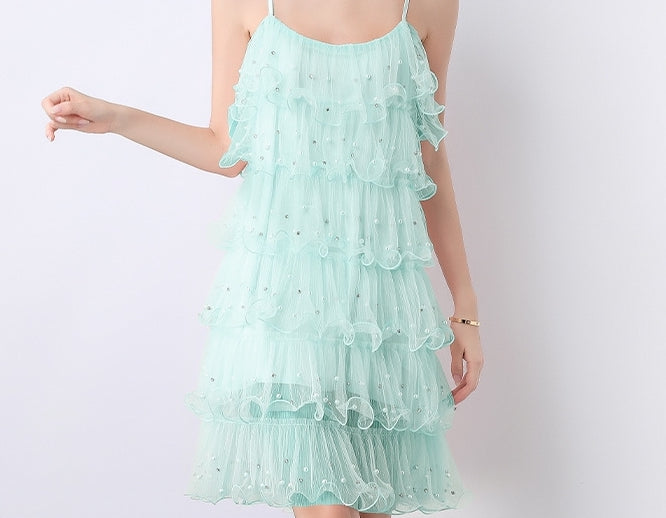 Mint Melody Ruffle Dress
