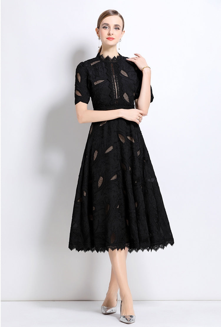 Black Whisper Lace Dress