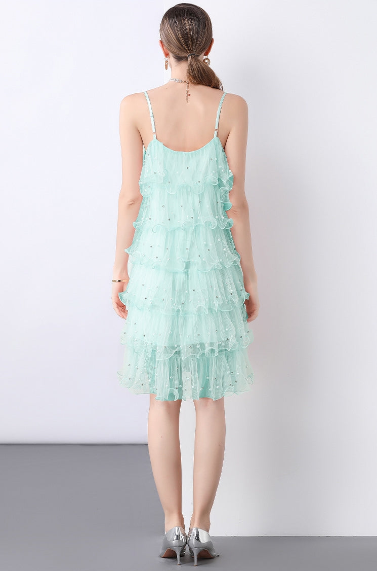 Mint Melody Ruffle Dress