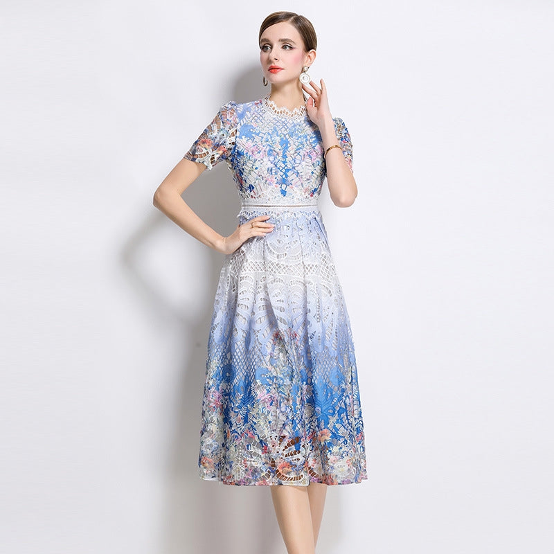 Elysian Bloom Lace Midi Dress