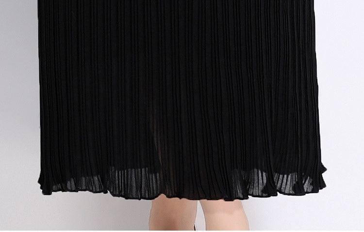 Elegant Black Maxi Dress with Gold Embellishments