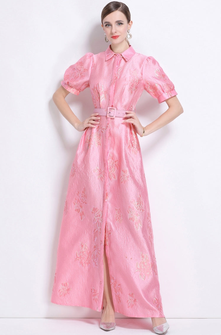 Rose Elegance Maxi Dress
