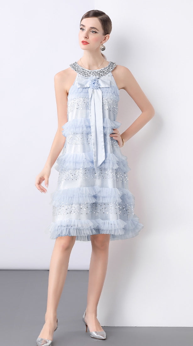 Bluebell Sparkle Tiered Dress