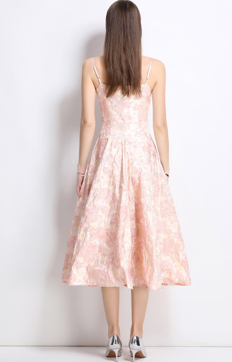 Blush Aurora Jacquard Dress