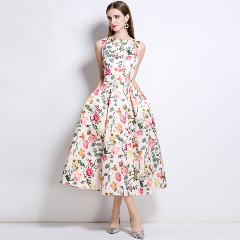 Bloom Elegance Floral Midi Dress