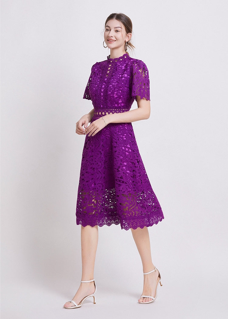 Elegant Lace Midi Dress