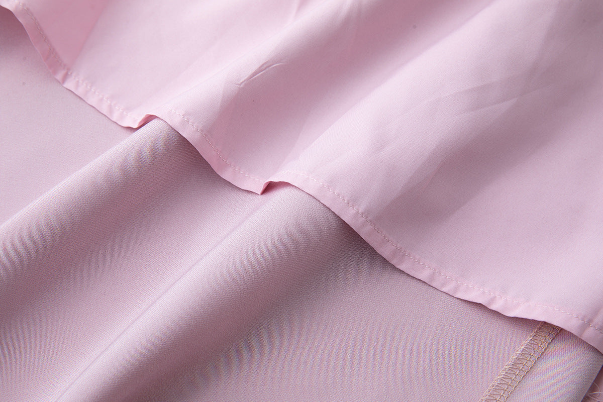 Halter Cutout Satin Maxi Dress – Blush Pink