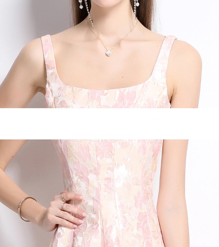 Floral Jacquard Midi Dress