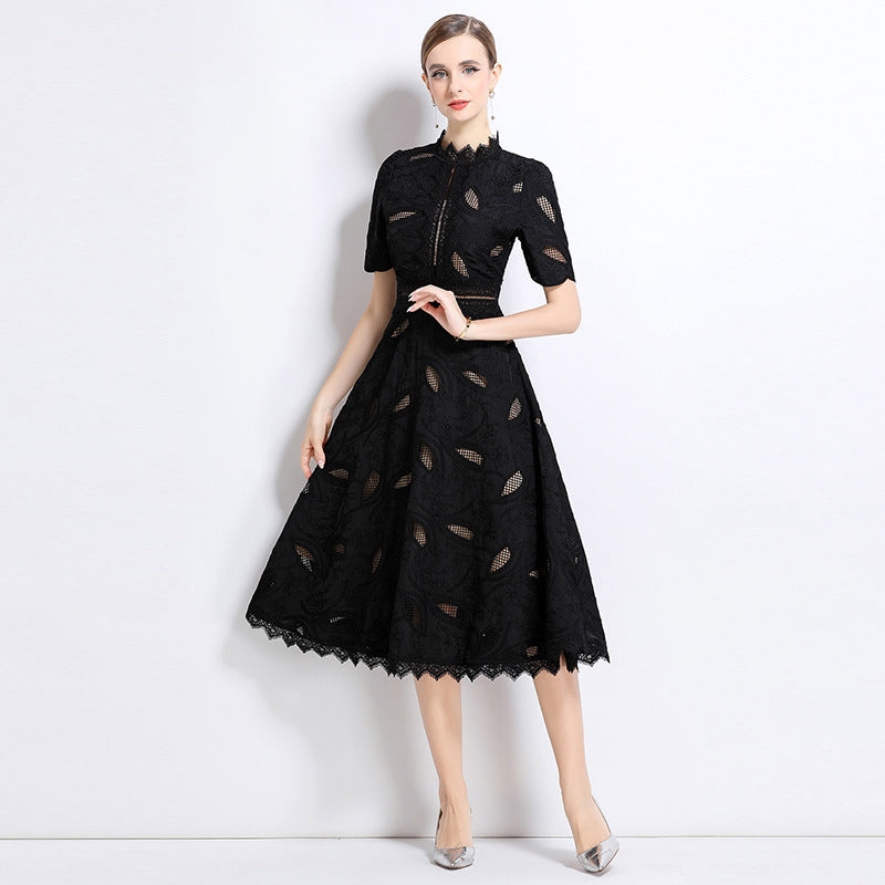 Black Whisper Lace Dress